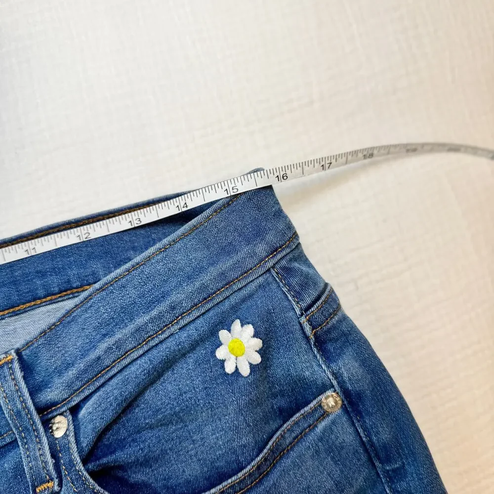 J.Crew Embroidered Boyfriend Jeans Women's 30 Daisy Floral Cottagecore Spring - Picture 16 of 16